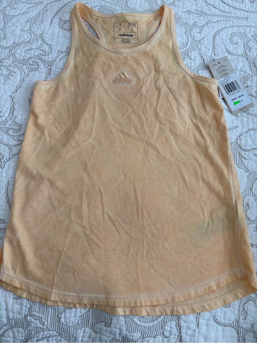 adidas Peach/Light Orange Girls' Tank Top